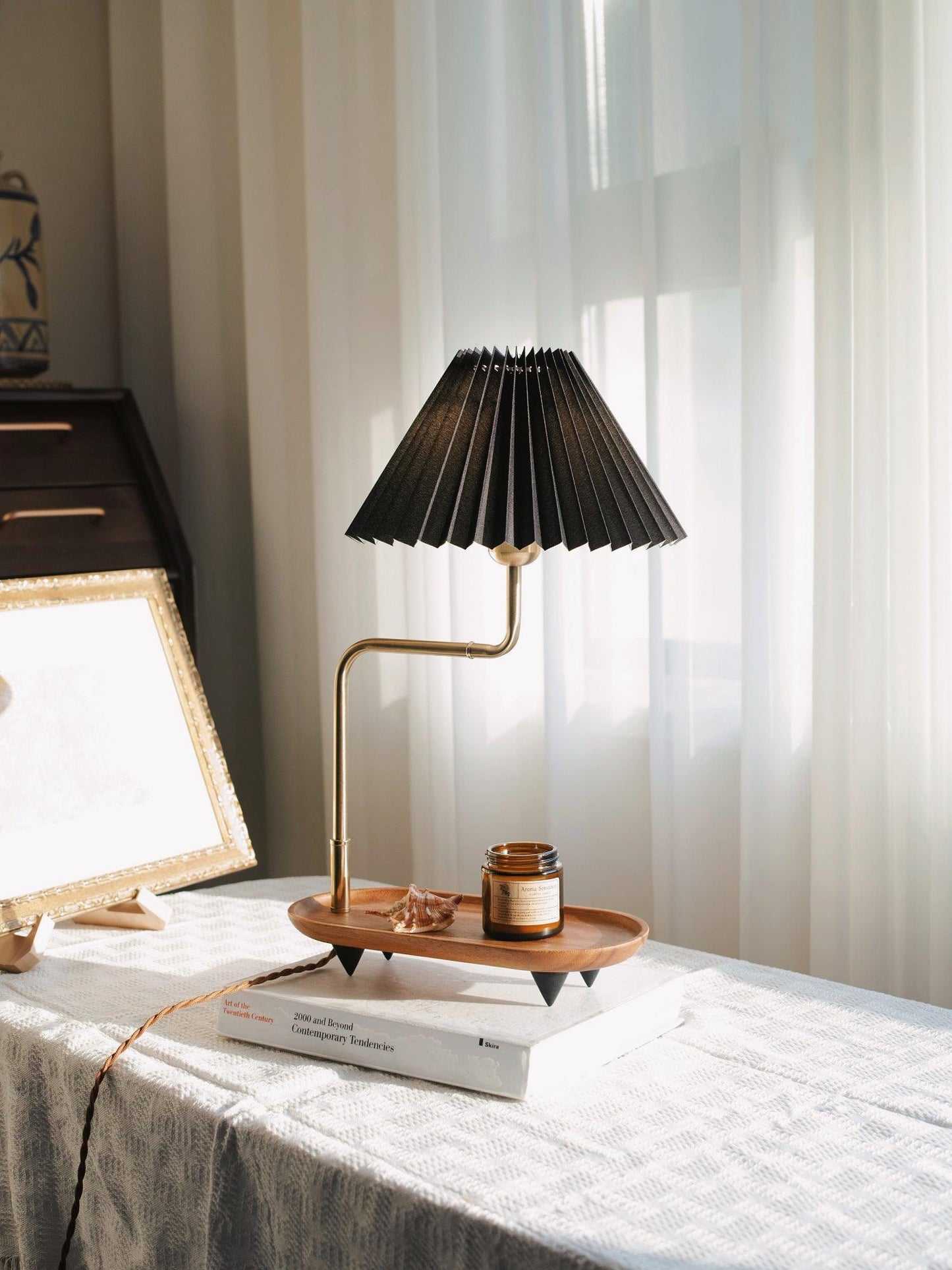 Pia TL Table Lamp | Wood and Iron Frame | 51 cm Height
