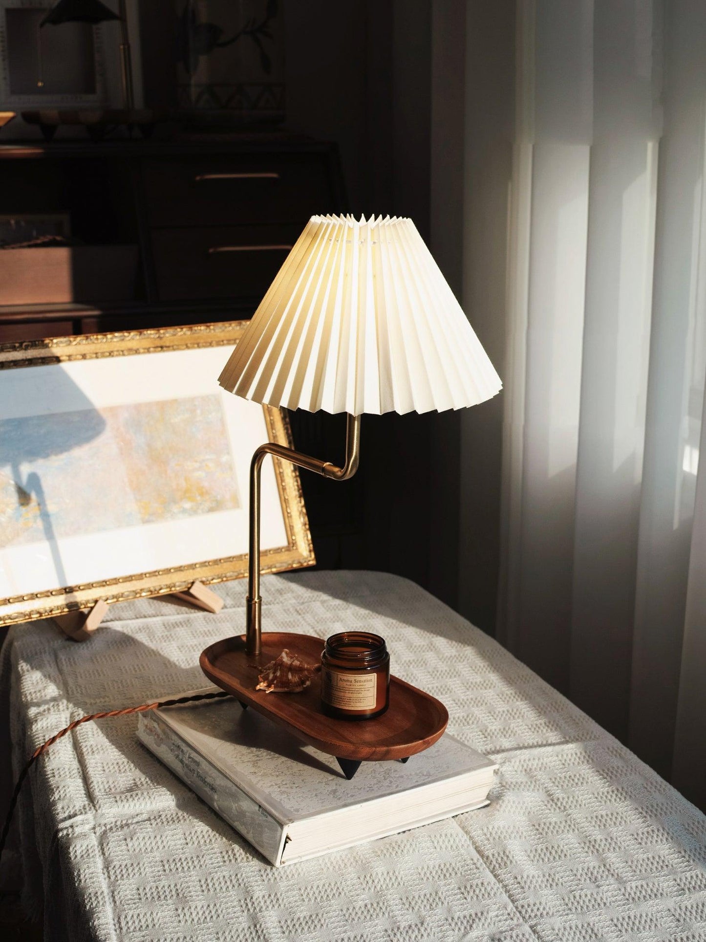 Pia TL Table Lamp | Wood and Iron Frame | 51 cm Height
