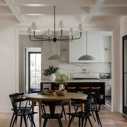 Piaf Chandelier | Premium Brass & Fabric | 2, 4, or 6 Lights