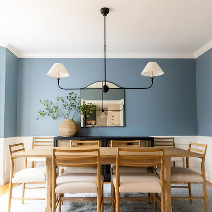 Piaf Chandelier | Premium Brass & Fabric | 2, 4, or 6 Lights