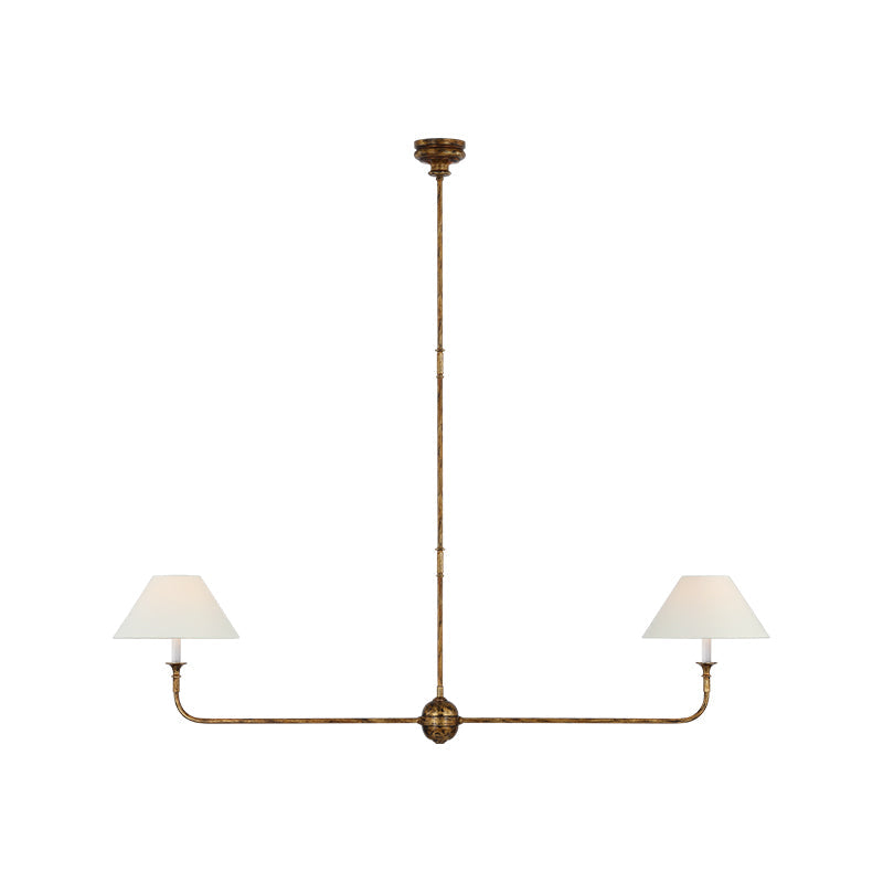 Piaf Chandelier | Premium Brass & Fabric | 2, 4, or 6 Lights