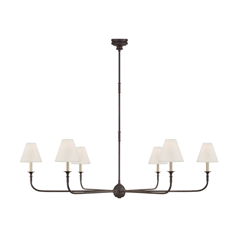 Piaf Chandelier | Premium Brass & Fabric | 2, 4, or 6 Lights