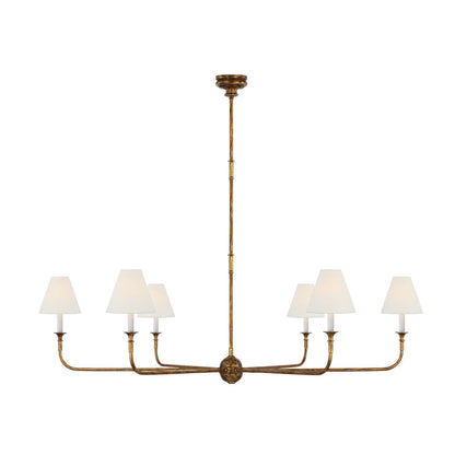 Piaf Chandelier | Premium Brass & Fabric | 2, 4, or 6 Lights