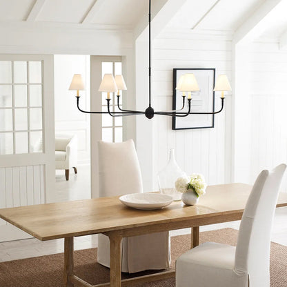 Piaf Chandelier | Premium Brass & Fabric | 2, 4, or 6 Lights