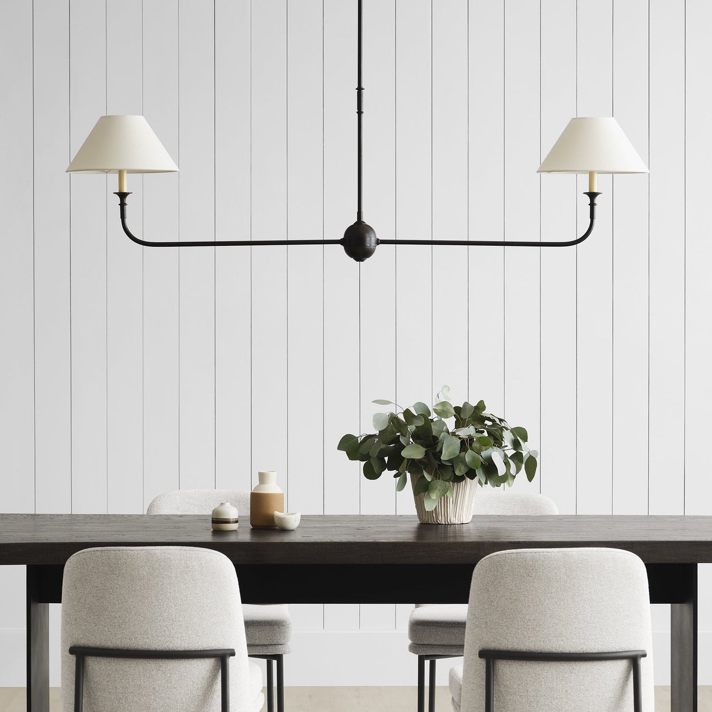Piaf Chandelier | Premium Brass & Fabric | 2, 4, or 6 Lights