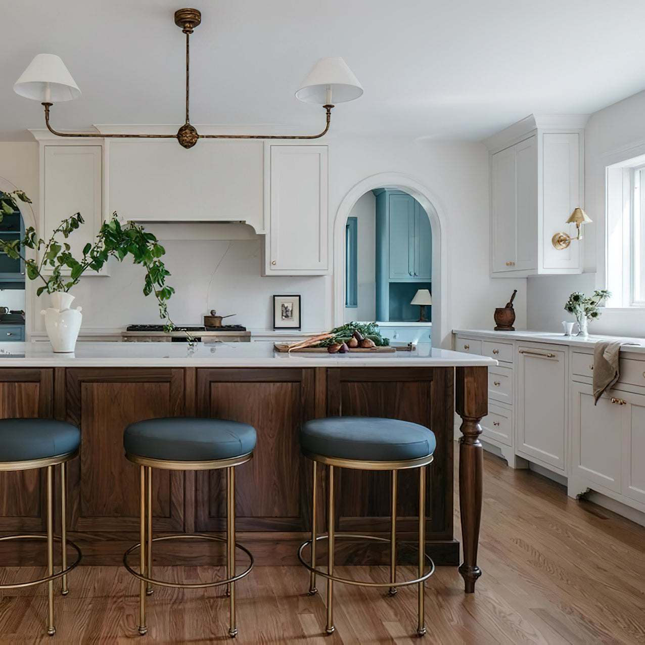 Piaf Chandelier | Premium Brass & Fabric | 2, 4, or 6 Lights