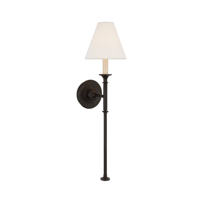 Luella Wall Lamp | Fabric & Metal | Black, Aged Gold, White
