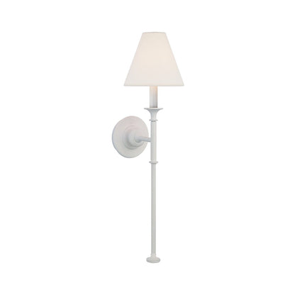 Luella Wall Lamp | Fabric & Metal | Black, Aged Gold, White