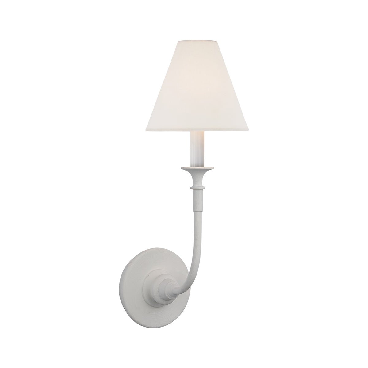 Luella Wall Lamp | Fabric & Metal | Black, Aged Gold, White