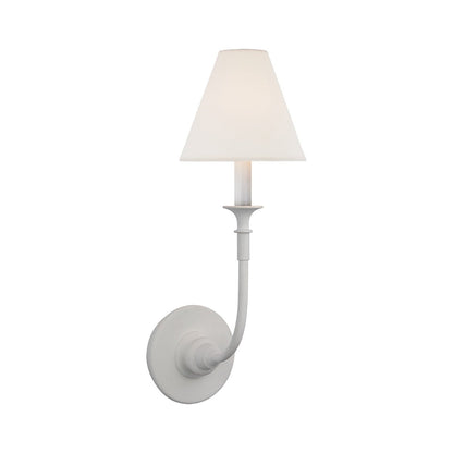Luella Wall Lamp | Fabric & Metal | Black, Aged Gold, White