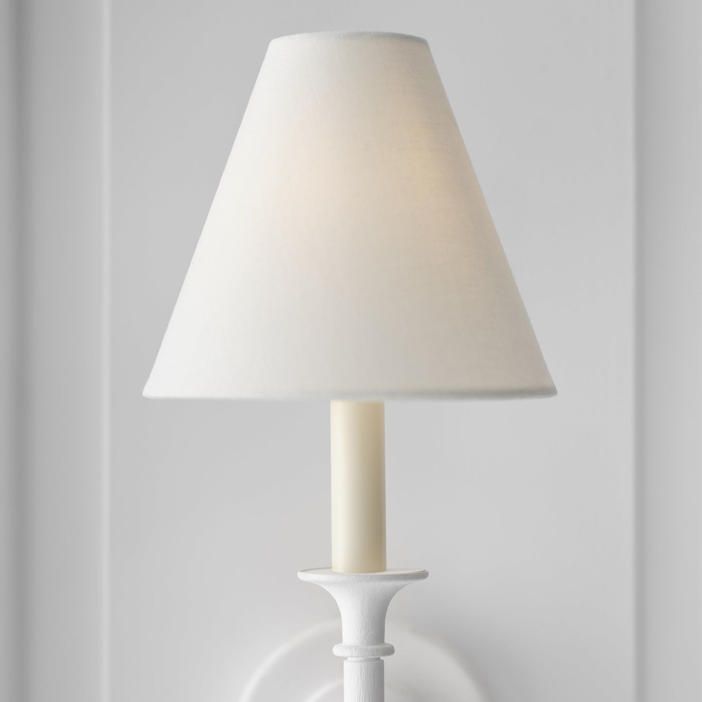 Luella Wall Lamp | Fabric & Metal | Black, Aged Gold, White