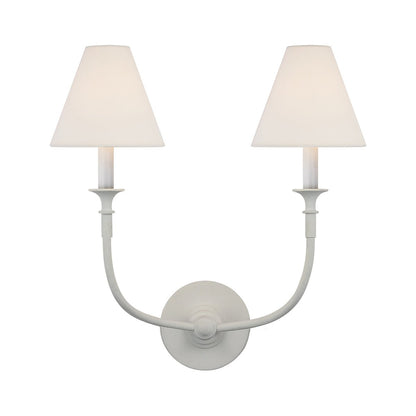 Luella Wall Lamp | Fabric & Metal | Black, Aged Gold, White