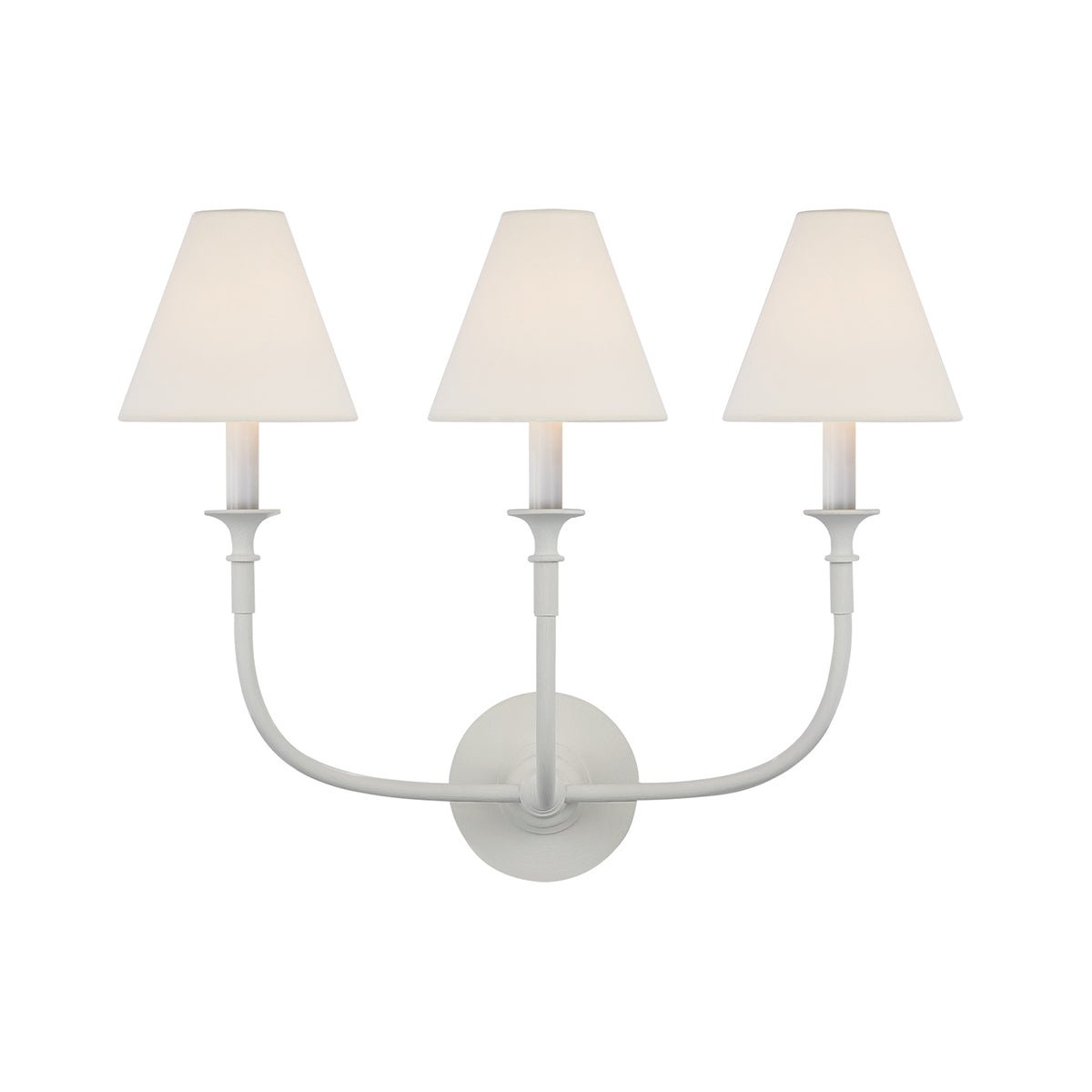 Luella Wall Lamp | Fabric & Metal | Black, Aged Gold, White