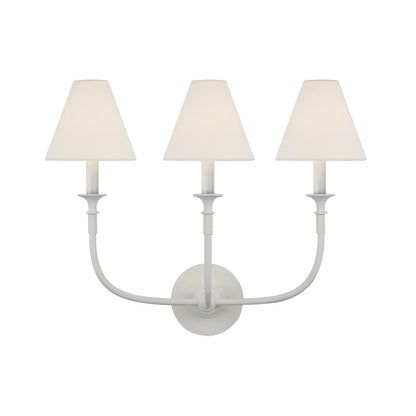 Luella Wall Lamp | Fabric & Metal | Black, Aged Gold, White