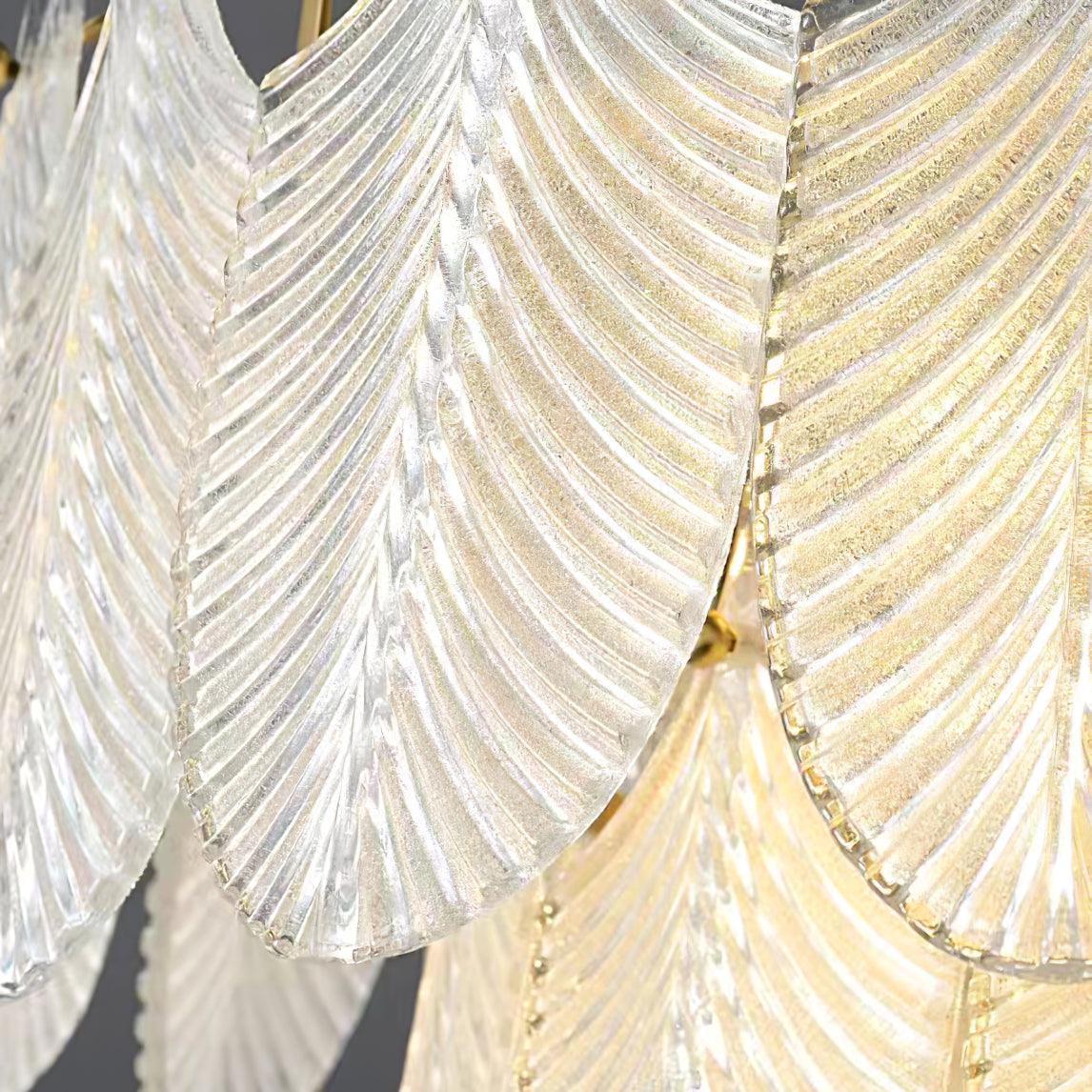 Murano Wall Sconce | Clear Textured Glass & Brass | Set of 2
