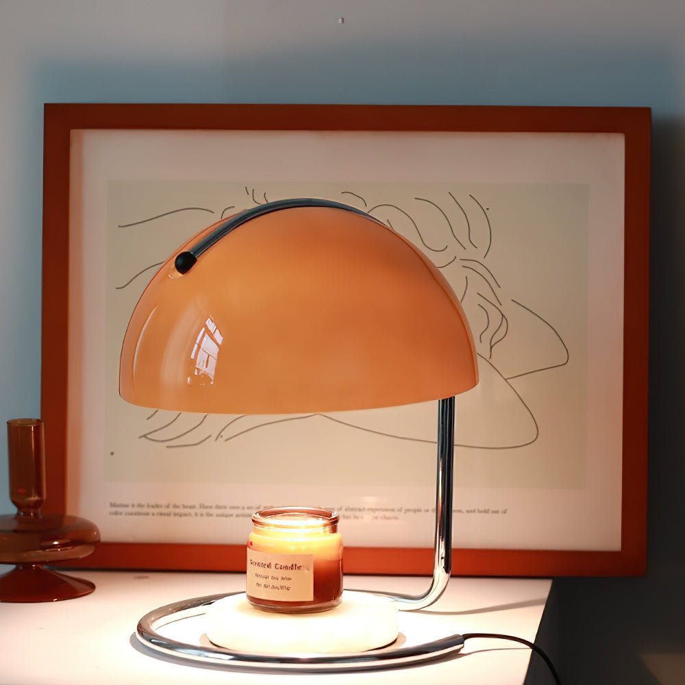 Pierre Table Lamp | Chrome Metal & Glass Accents | 24cm Diameter