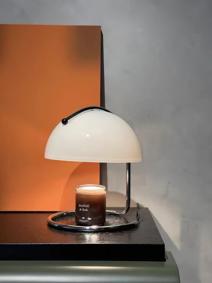 Pierre Table Lamp | Chrome Metal & Glass Accents | 24cm Diameter