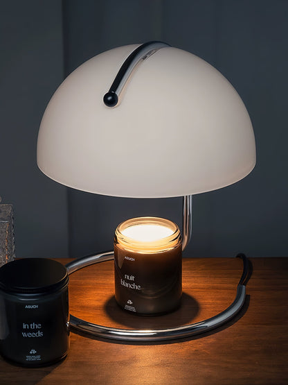 Pierre Table Lamp | Chrome Metal & Glass Accents | 24cm Diameter