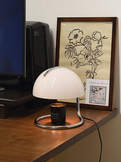 Pierre Table Lamp | Chrome Metal & Glass Accents | 24cm Diameter