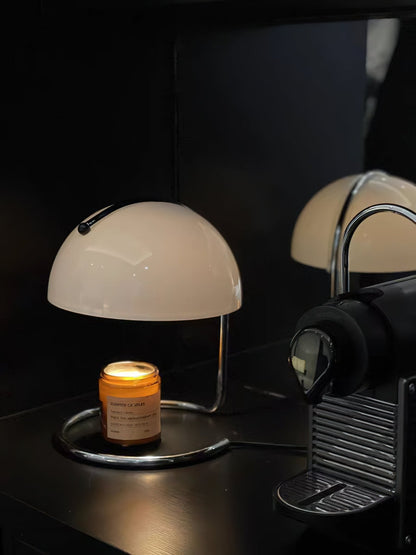 Pierre Table Lamp | Chrome Metal & Glass Accents | 24cm Diameter
