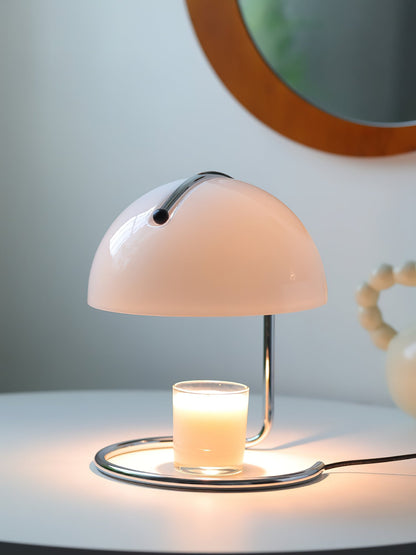 Pierre Table Lamp | Chrome Metal & Glass Accents | 24cm Diameter