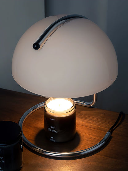 Pierre Table Lamp | Chrome Metal & Glass Accents | 24cm Diameter