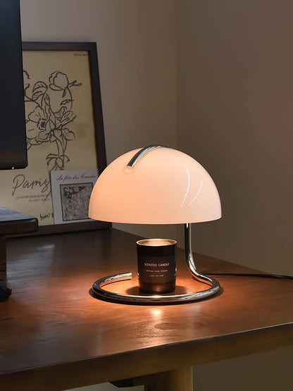 Pierre Table Lamp | Chrome Metal & Glass Accents | 24cm Diameter