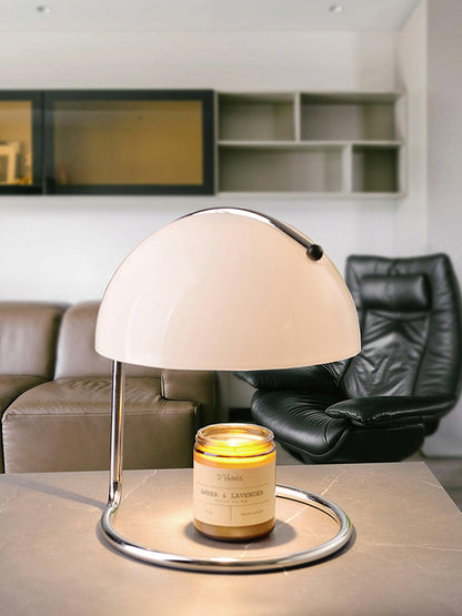 Pierre Table Lamp | Chrome Metal & Glass Accents | 24cm Diameter