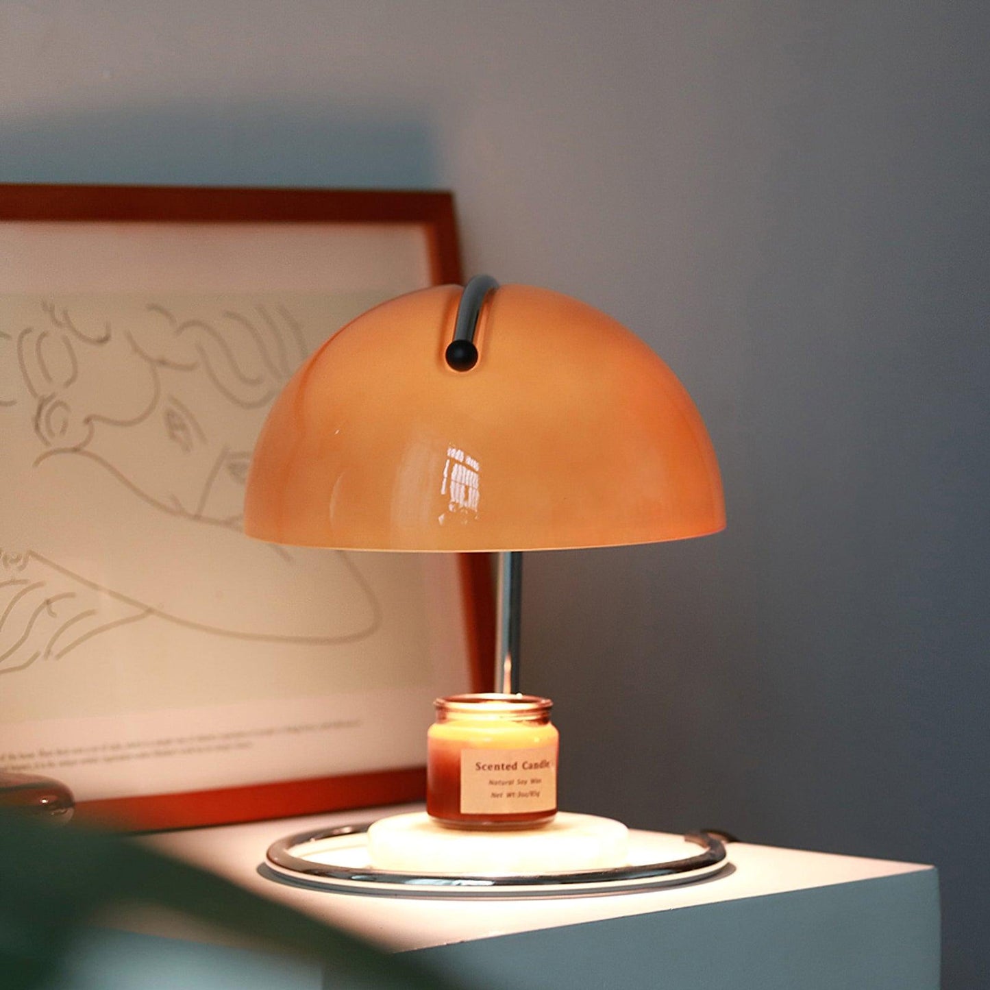 Pierre Table Lamp | Chrome Metal & Glass Accents | 24cm Diameter