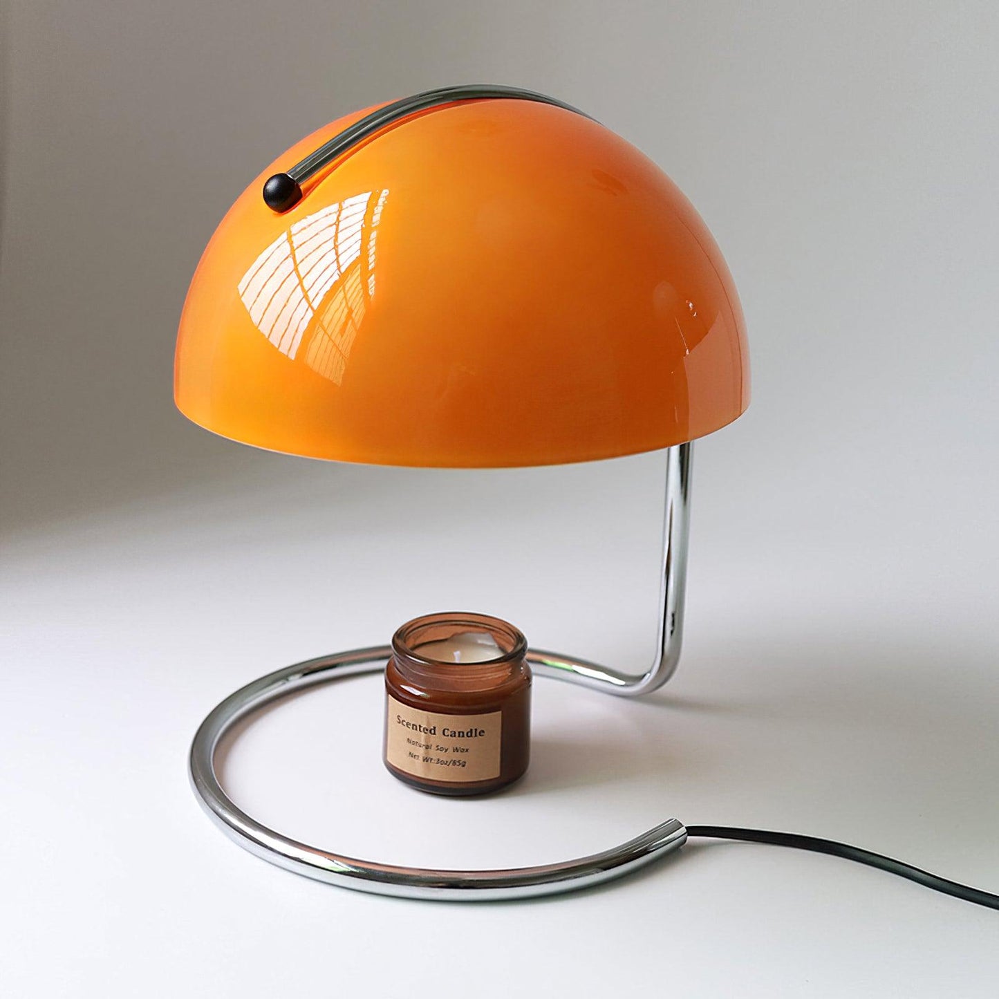 Pierre Table Lamp | Chrome Metal & Glass Accents | 24cm Diameter