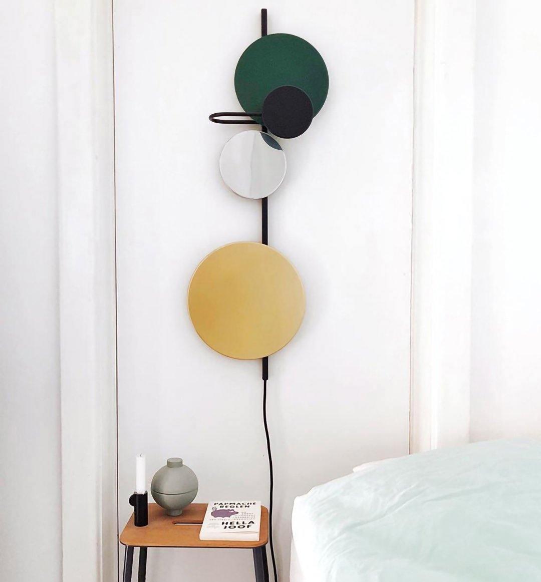Planet Wall Lamp | Metal LED | Electric Blue & Indian Red