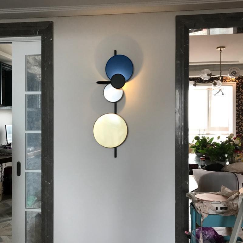Planet Wall Lamp | Metal LED | Electric Blue & Indian Red