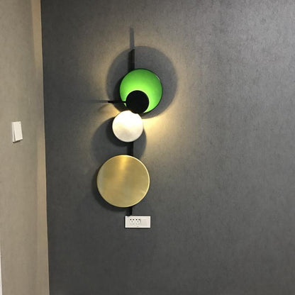 Planet Wall Lamp | Metal LED | Electric Blue & Indian Red