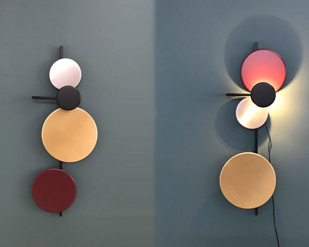 Planet Wall Lamp | Metal LED | Electric Blue & Indian Red
