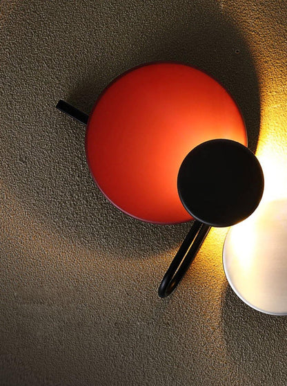 Planet Wall Lamp | Metal LED | Electric Blue & Indian Red