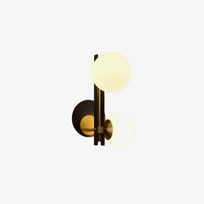 Planeta Wall Lamp | Brass & White Glass | Set of 2