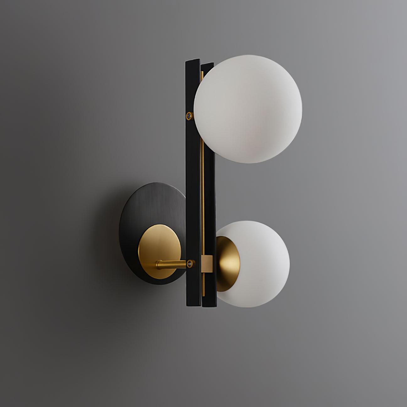 Planeta Wall Lamp | Brass & White Glass | Set of 2