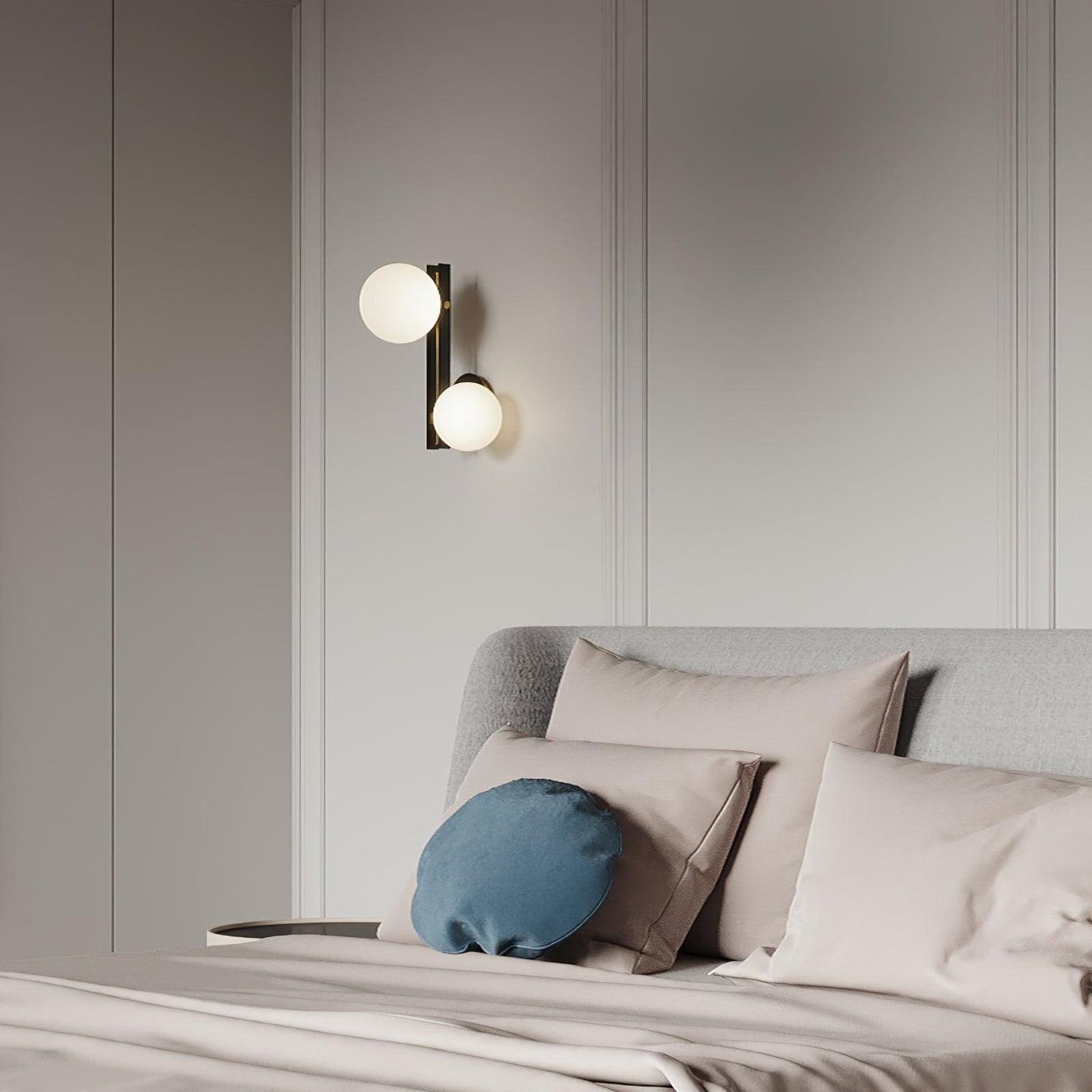 Planeta Wall Lamp | Brass & White Glass | Set of 2