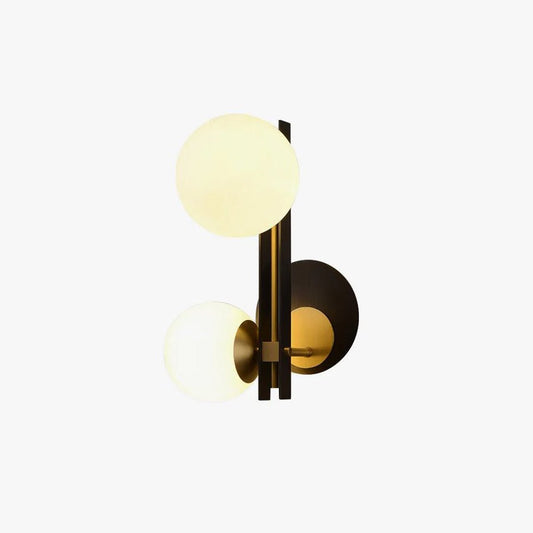 Planeta Wall Lamp | Brass & White Glass | Set of 2