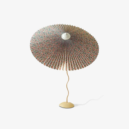 Table Lamp | Handcrafted Iron Base | Beige & White Shade