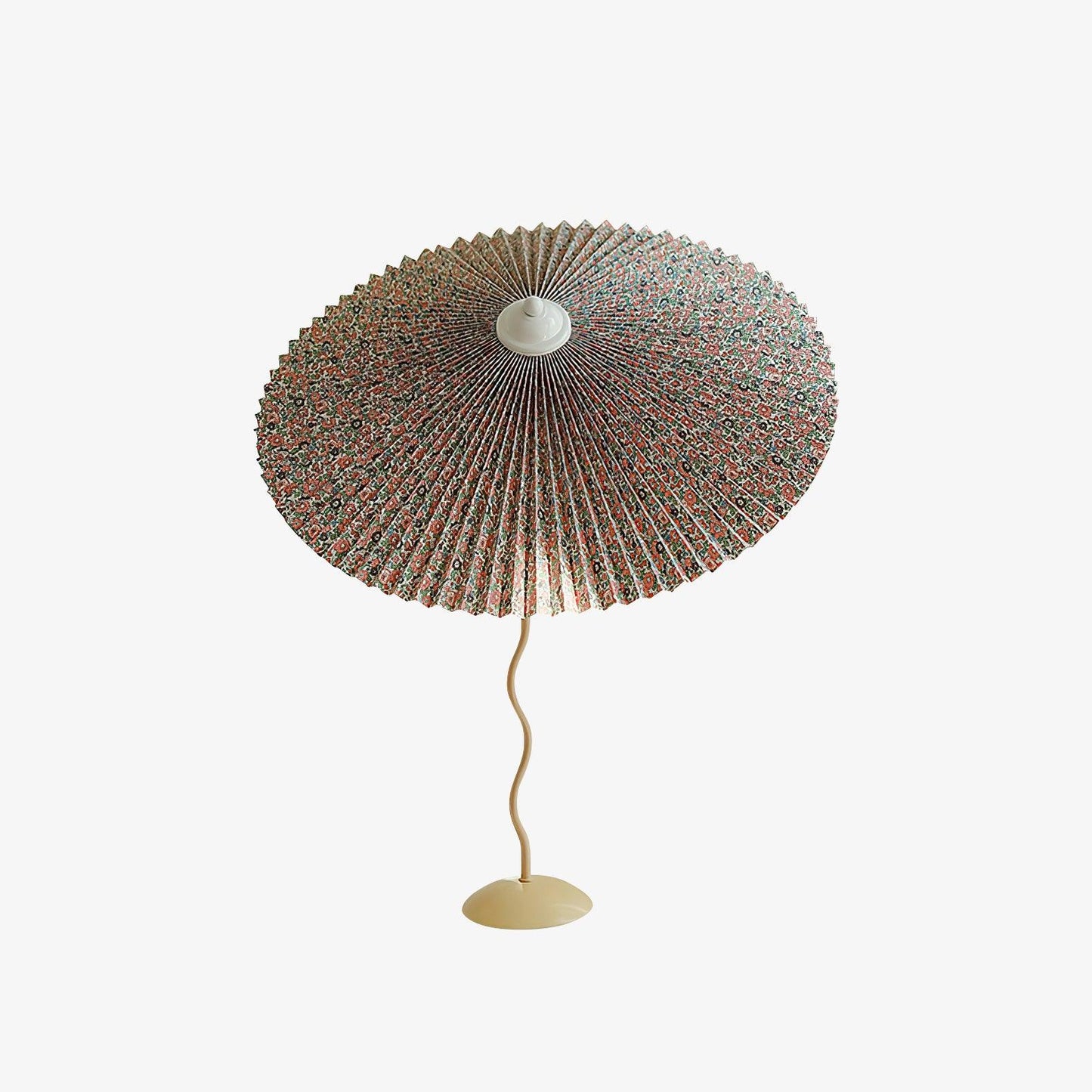 Table Lamp | Handcrafted Iron Base | Beige & White Shade