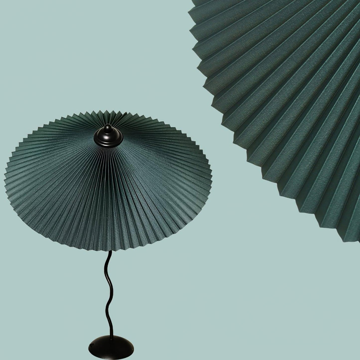 Table Lamp | Handcrafted Iron Base | Beige & White Shade