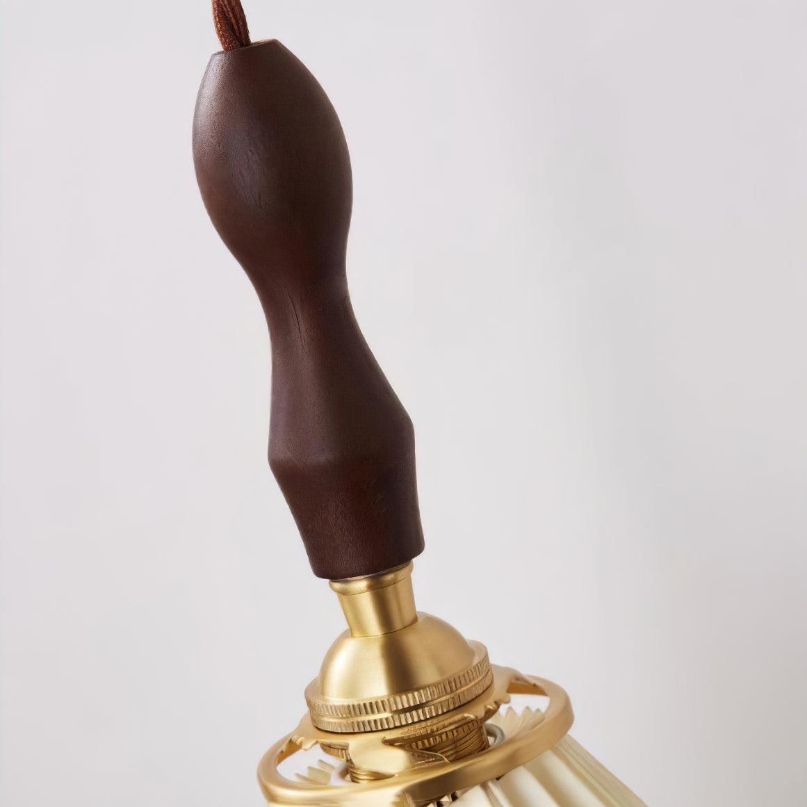 Wooden Wall Lamp | Walnut & Brass | Set of 2