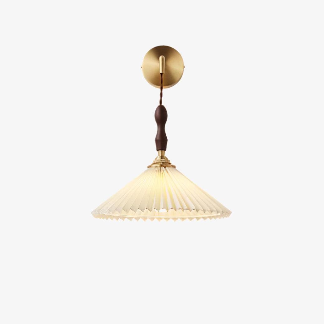 Wooden Wall Lamp | Walnut & Brass | Set of 2