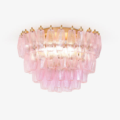 Murano Pink Ceiling Light | Handcrafted Vintage Glass | 65cm Diameter