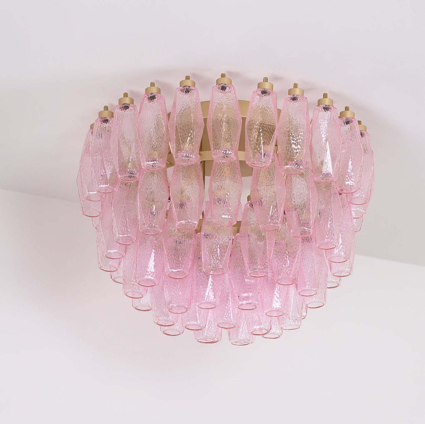 Murano Pink Ceiling Light | Handcrafted Vintage Glass | 65cm Diameter