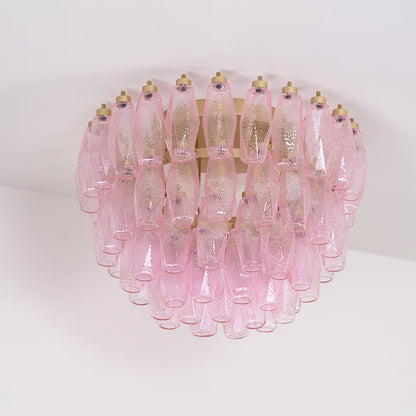 Murano Pink Ceiling Light | Handcrafted Vintage Glass | 65cm Diameter
