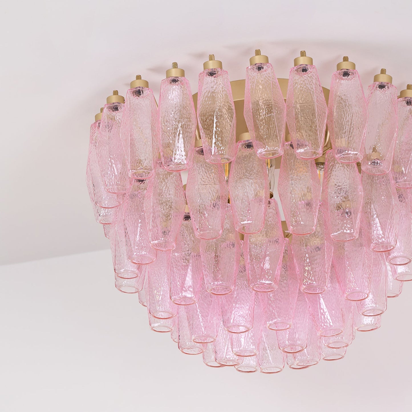 Murano Pink Ceiling Light | Handcrafted Vintage Glass | 65cm Diameter