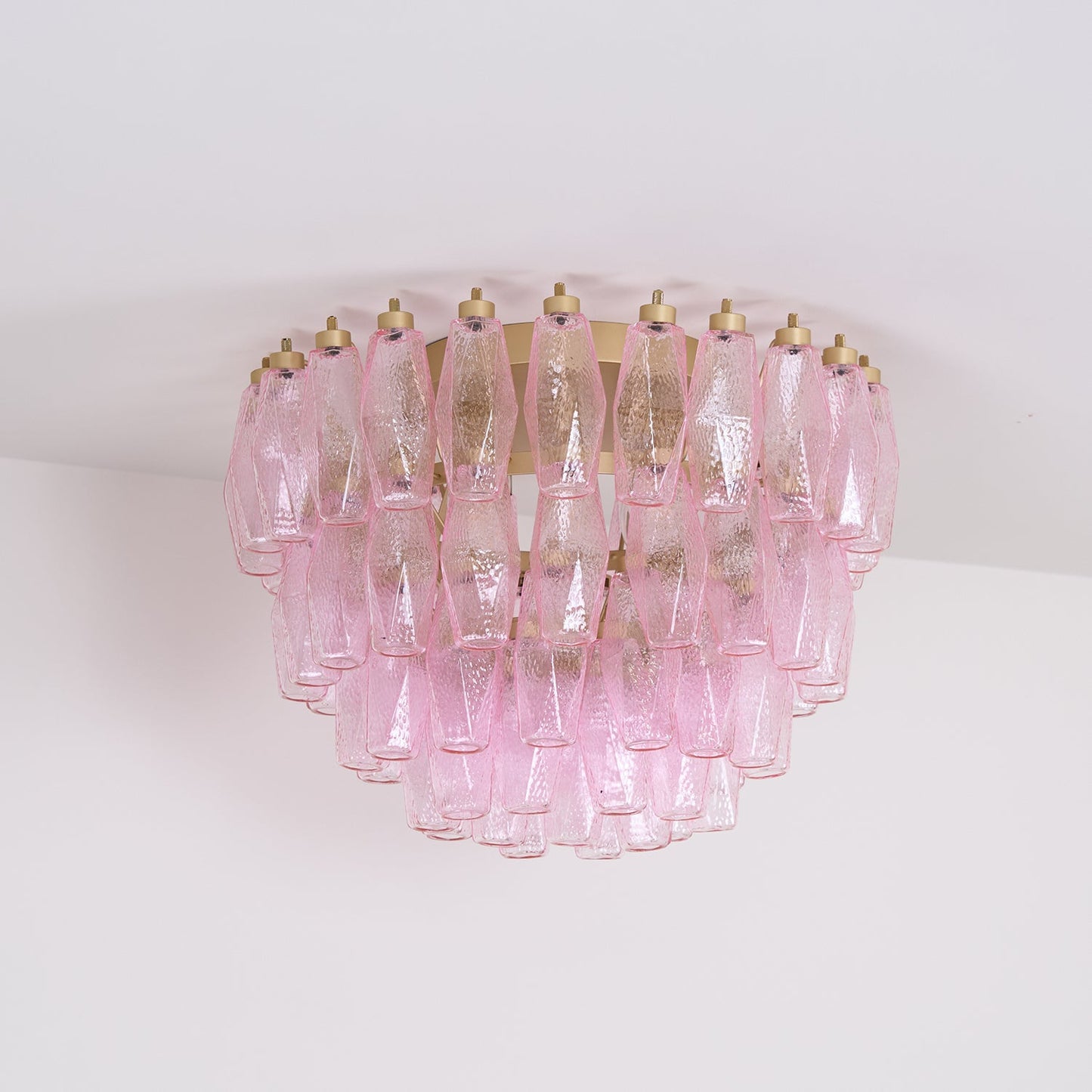 Murano Pink Ceiling Light | Handcrafted Vintage Glass | 65cm Diameter