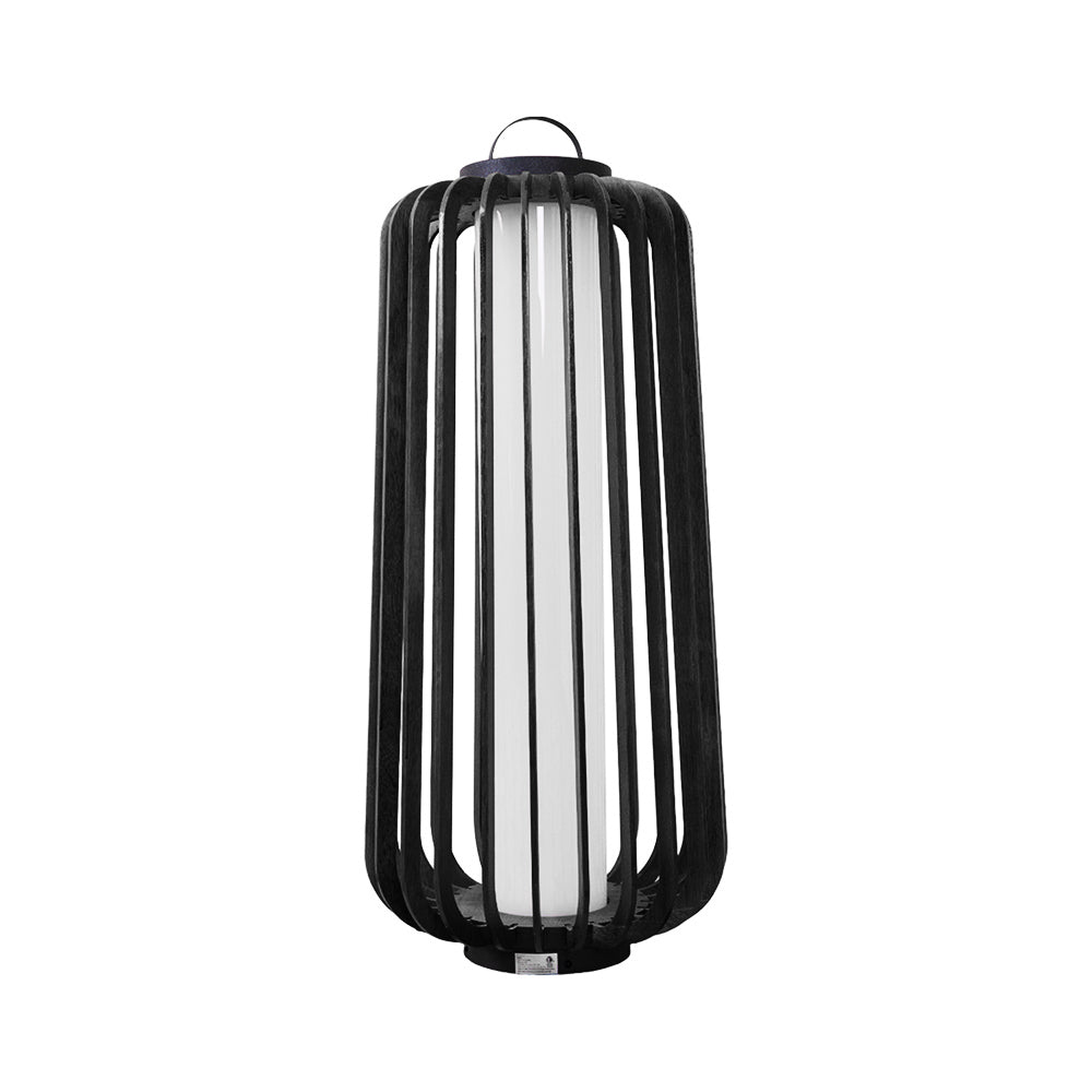 Portable Rechargeable Lantern | Waterproof Metal & Teak Wood | Black